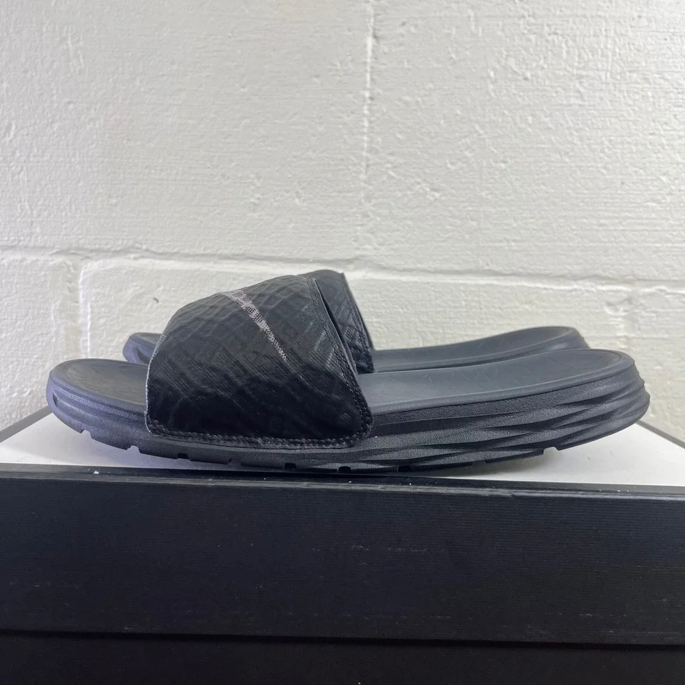 Nike Benassi Solarsoft 705474-091 Anthracite Sandals Slide Slip On Men's 10 US